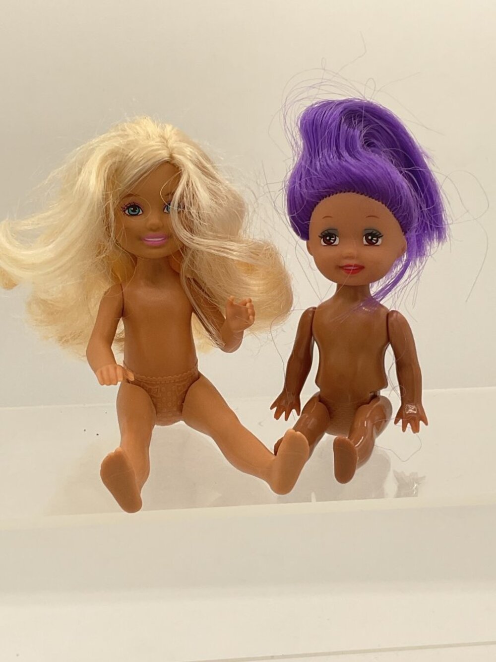 Barbie Chelsea Doll Lot Blond Purple Hair Fairy Y2K Kidcore Mini Doll Preppy